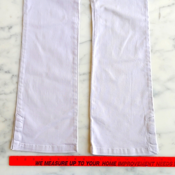 NWOT. Cotton and Lycra High-Waist Flare Leg Stretch Pant w/Side Button Opening. - Picture 3 of 8